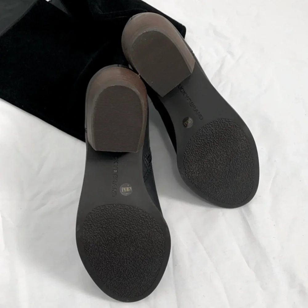 Lucky Brand Black Suede Tall Leather Boots - Picture 6 of 8